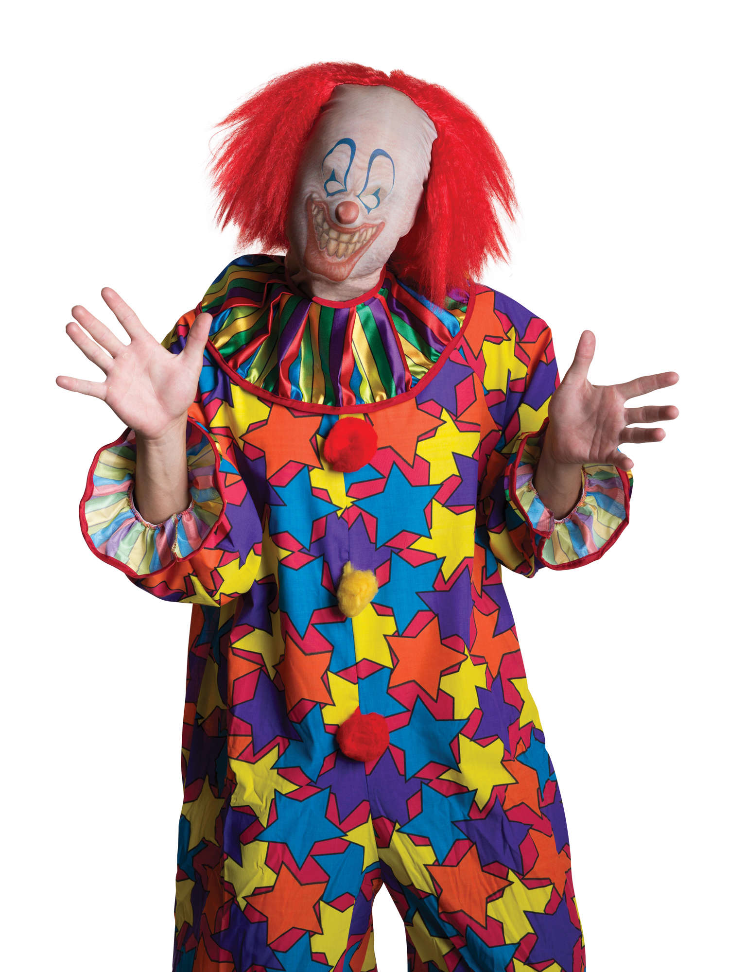 rubies-clown-haube-maske-mit-per-cke-haubenmaske image 1