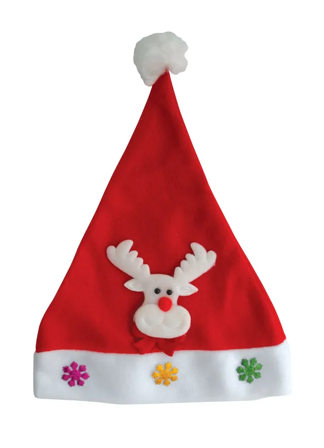 rubies-weihnachtsm-tze-rentier-rot-mit-strass image 1