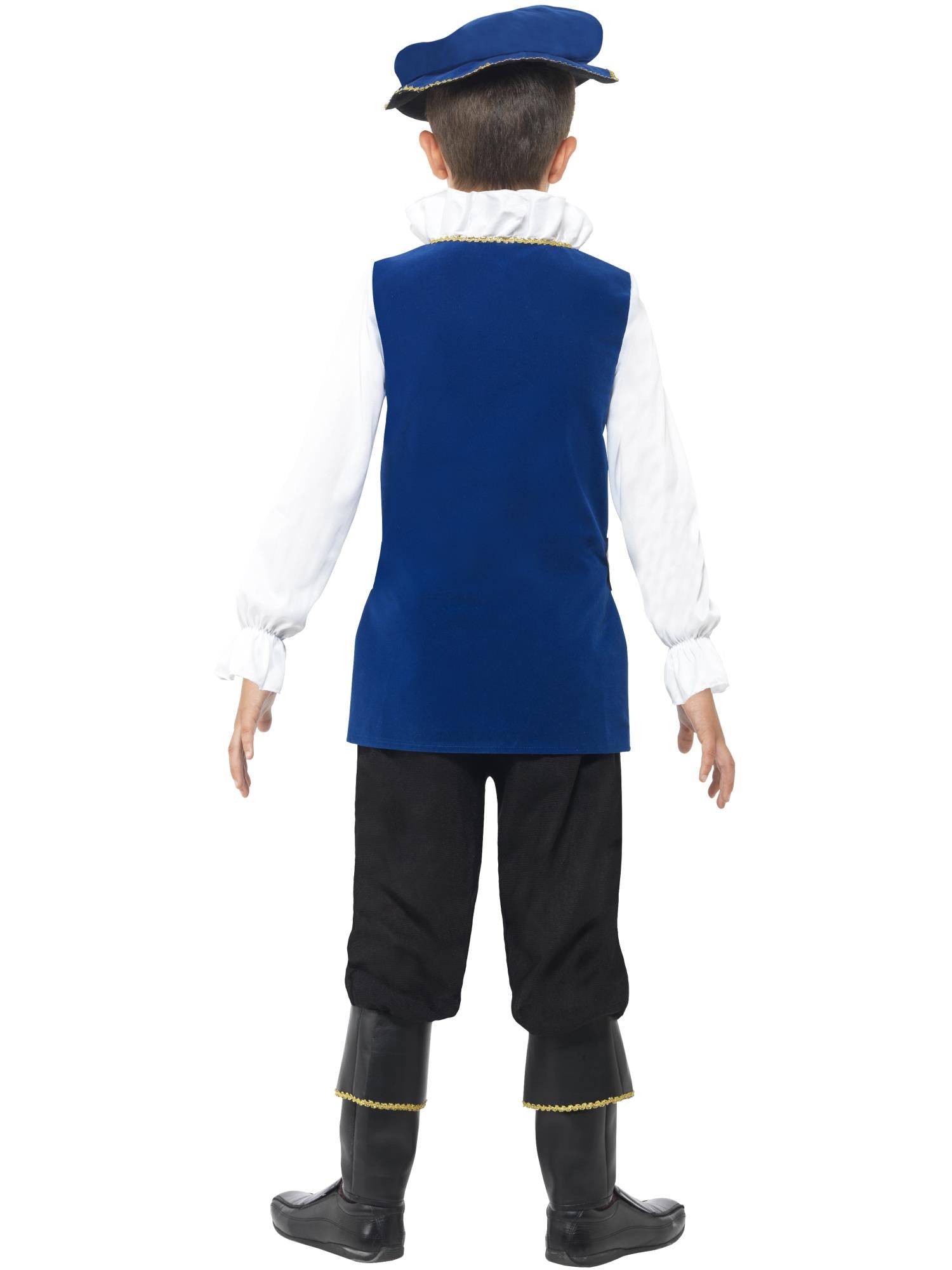 smiffys-fever-tudor-boy-kost-m-blau-gr-4-9-jahre image 2