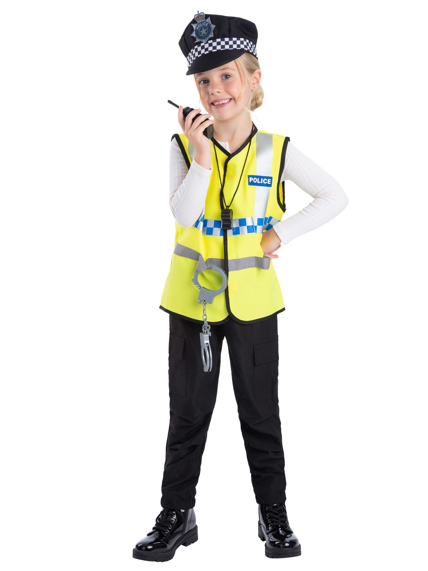 smiffys-fever-polizei-kost-m-kinder-weste-hut-7-tlg image 1