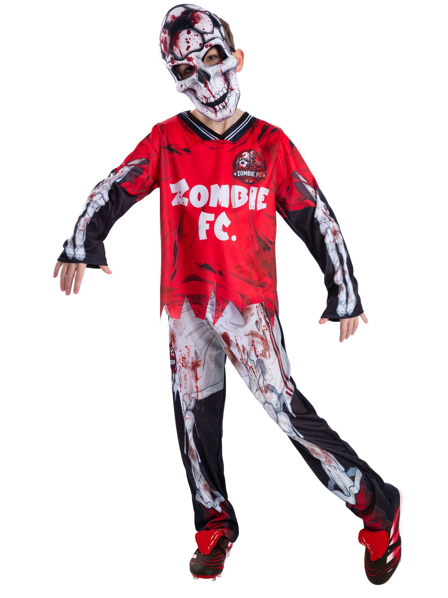 smiffys-fever-zombie-fc-kost-m-kinder-rot-3-teilig-mit-maske image 2