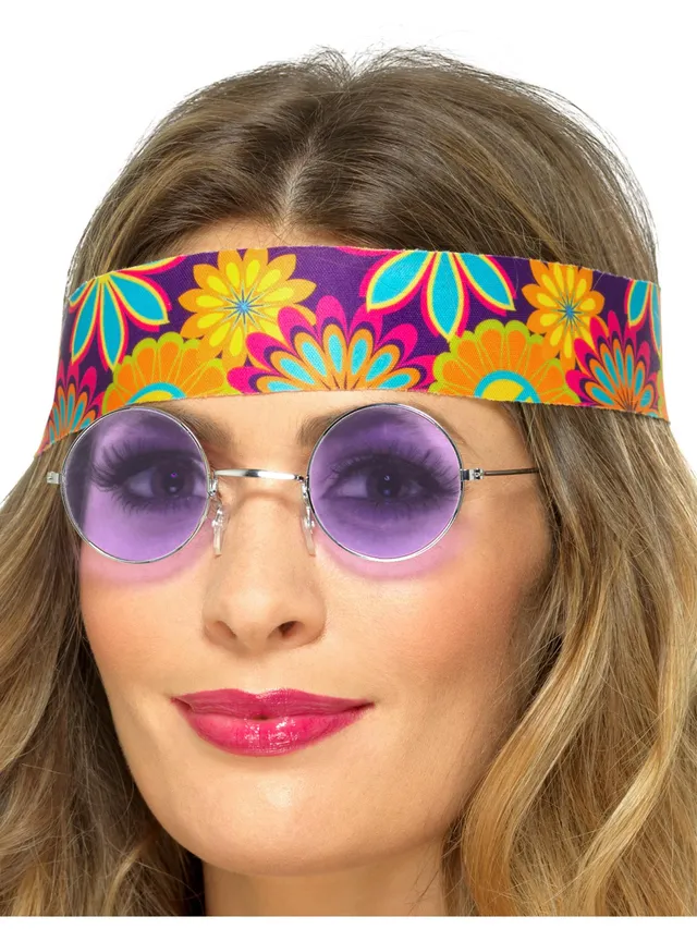 smiffys-fever-hippie-specs-brille-lila-runde-gl-ser-einheitsgr-e image 1