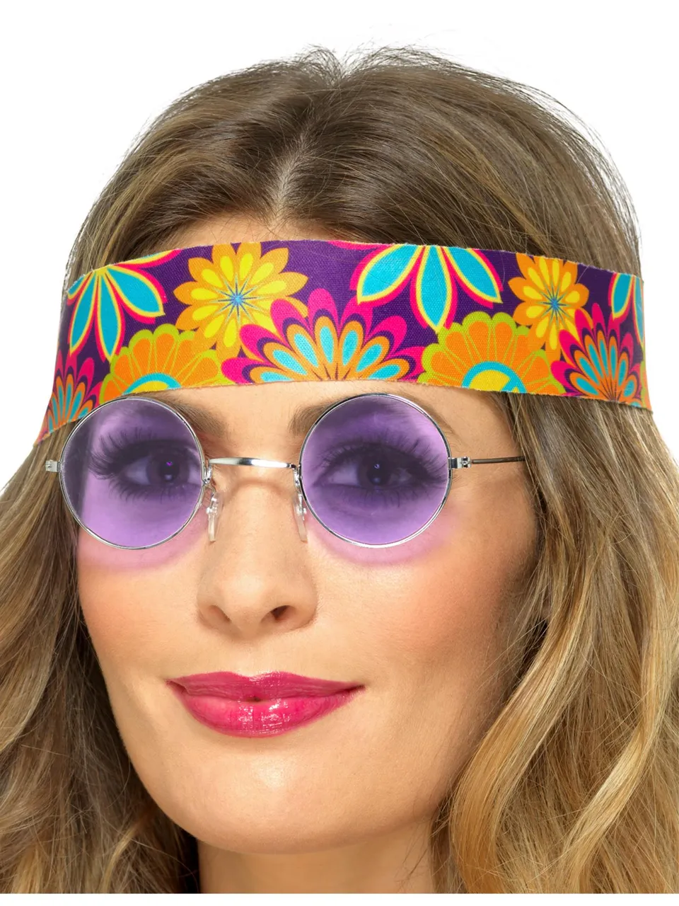 smiffys-fever-hippie-specs-brille-lila-runde-gl-ser-einheitsgr-e image 1
