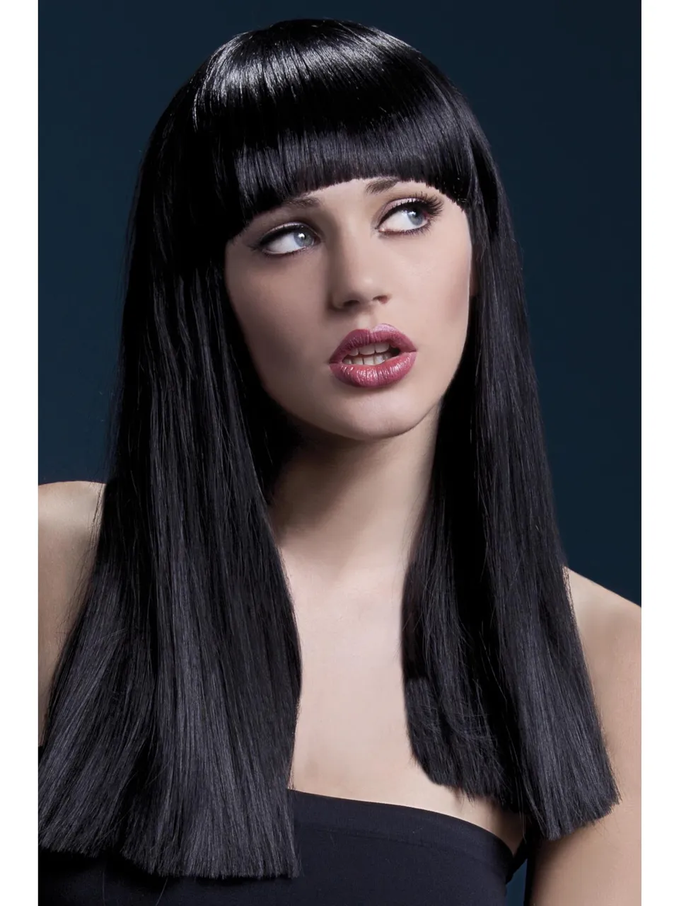 smiffys-fever-alexia-per-cke-schwarz-lang-glatt-mit-pony image 1