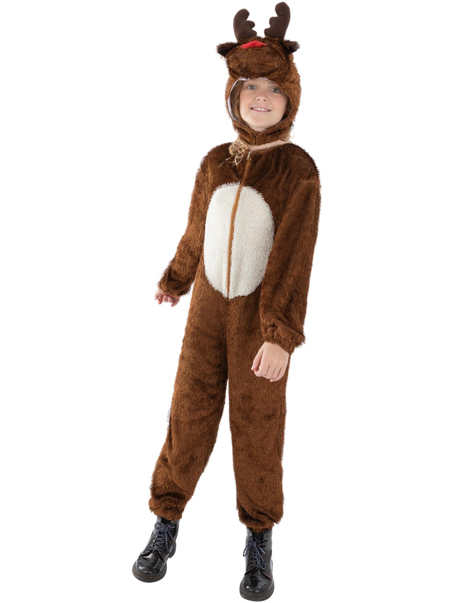 smiffys-fever-rentierkost-m-kinder-braun-mit-kapuze image 3