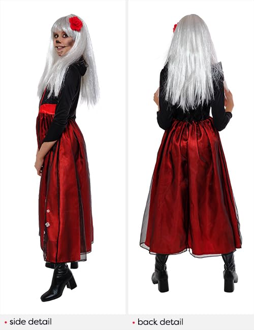 rubie-s-deluxe-prinzessin-der-toten-kost-m-m-dchen-mit-haarclip image 7