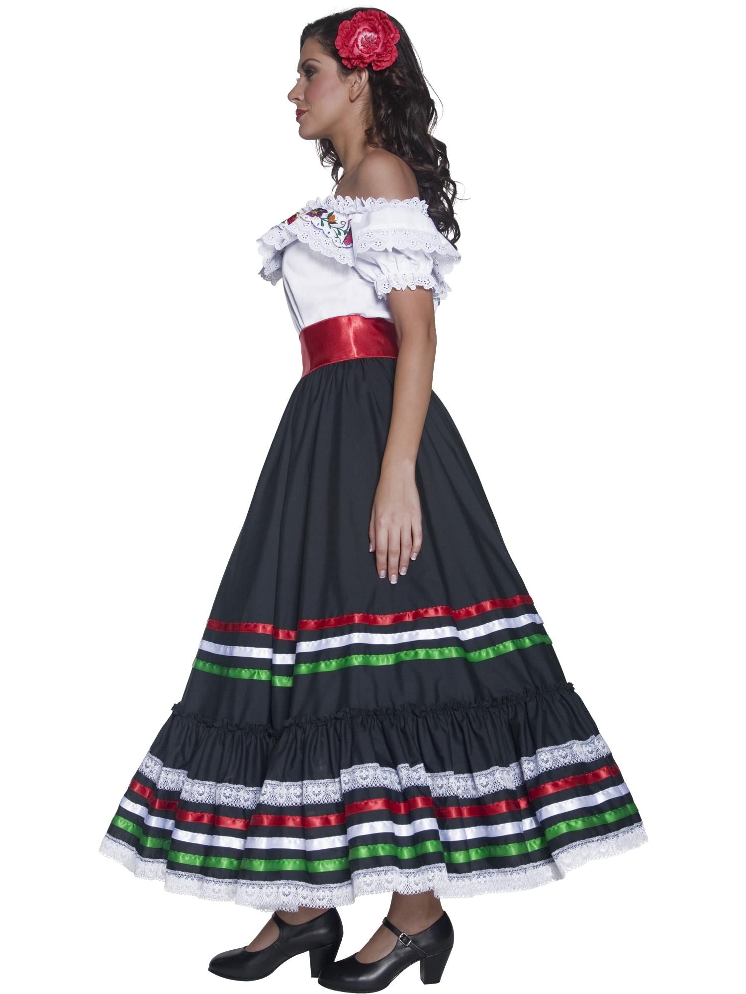 smiffys-fever-senorita-kost-m-schwarz-wei-s-8-10 image 3