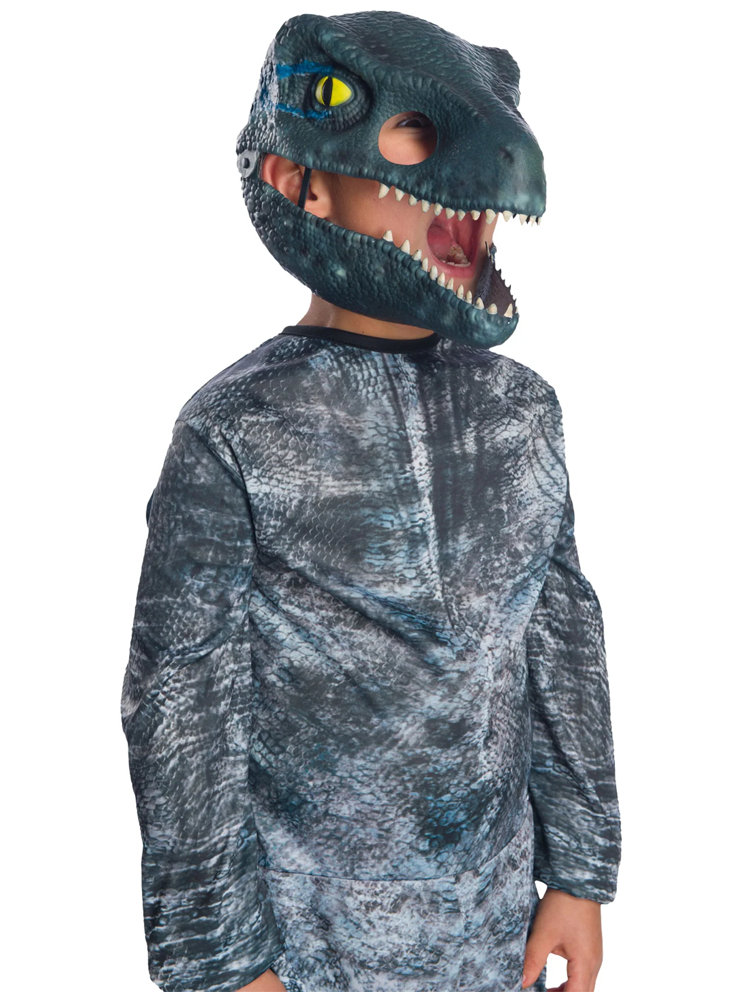 rubies-velociraptor-maske-beweglicher-kiefer-pvc-gr-n image 2