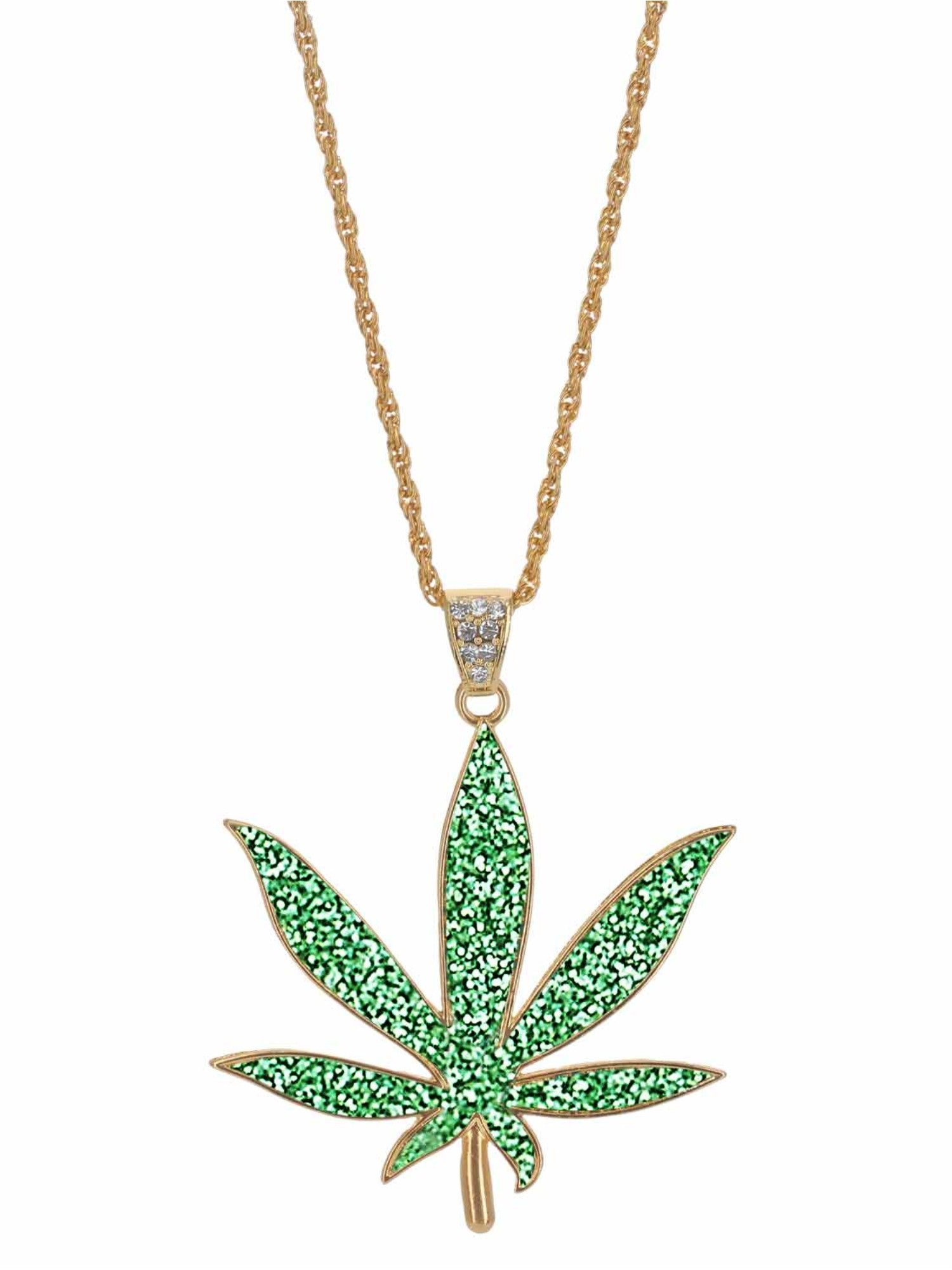 smiffys-fever-90s-bling-kette-hanfblatt-gr-n-einheitsgr-e image 2