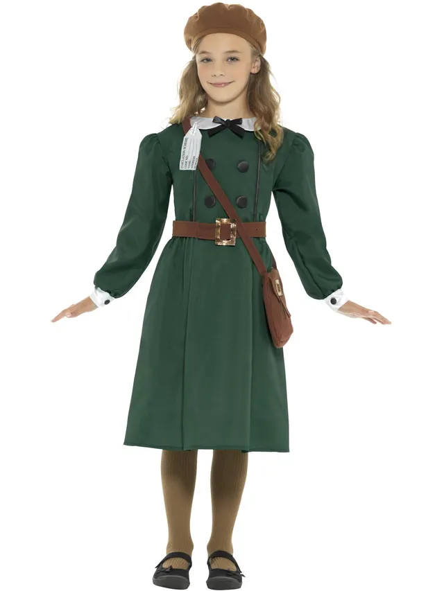 smiffys-fever-evacuee-girl-kost-m-m-dchen-gr-n-2-weltkrieg image 1