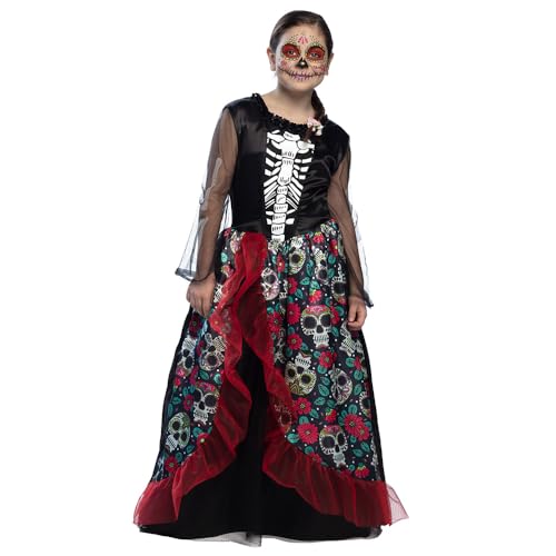 boland-totenkopf-kinderkost-m-4-6-jahre-skelett-kleid-schwarz image 6