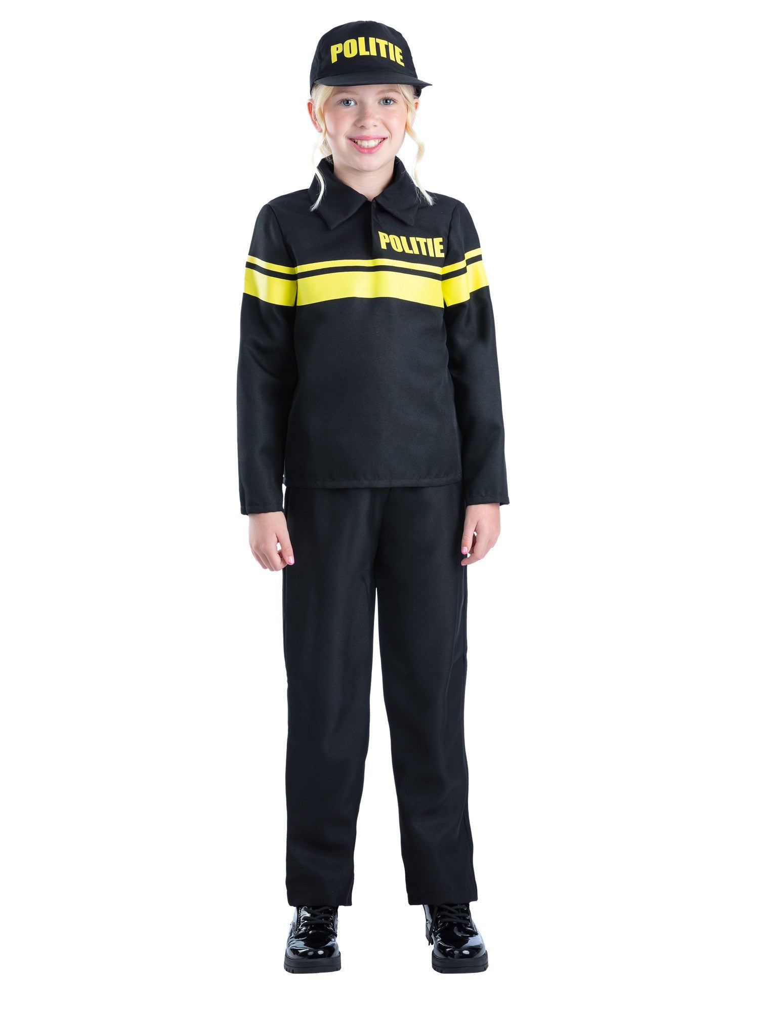 smiffys-fever-politie-kost-m-kinder-schwarz-gelb-3-tlg image 3