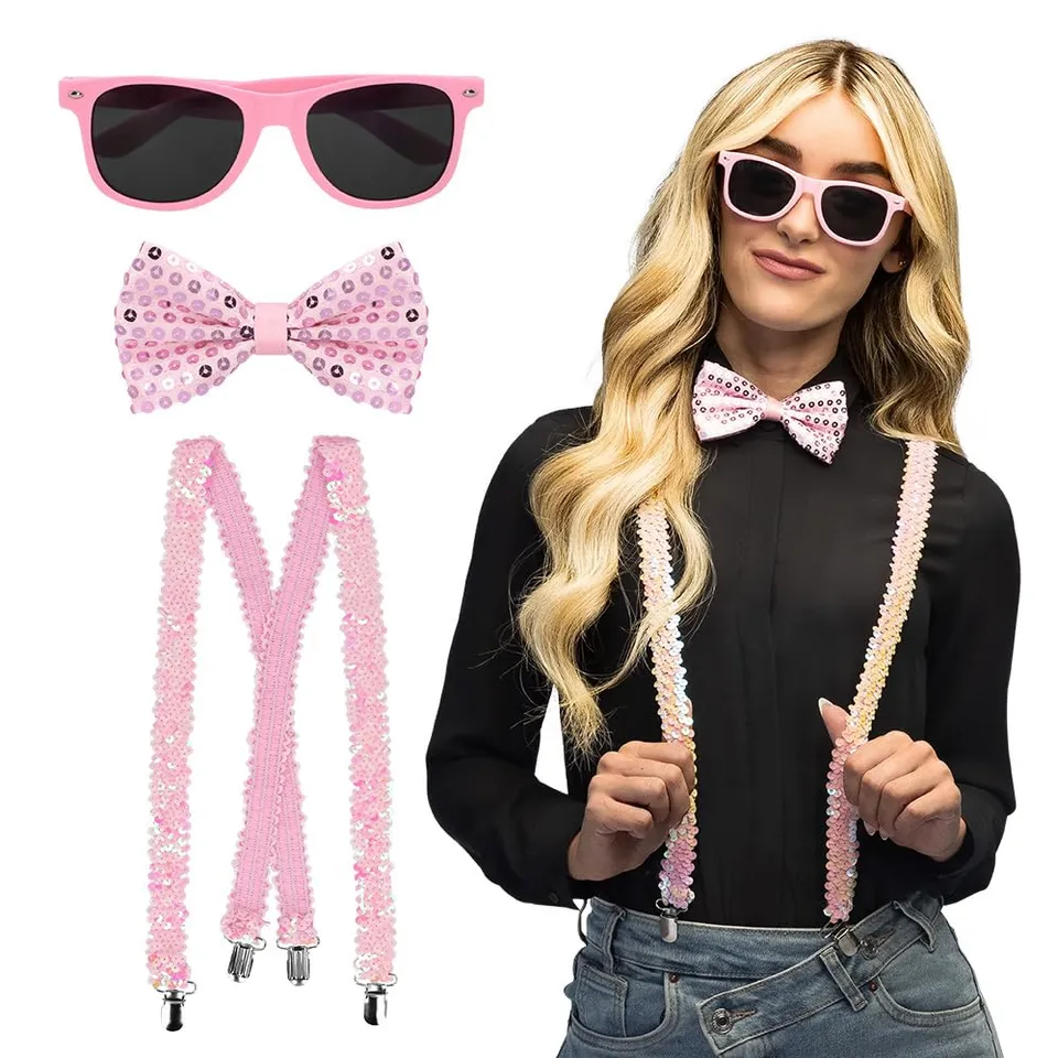 boland-party-accessoires-set-3-teilig-rosa-pailletten-brille image 1