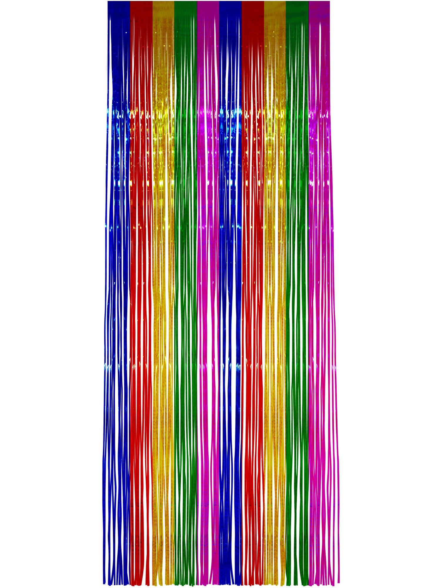 smiffys-fever-lametta-vorhang-regenbogen-folienvorhang-bunt image 1