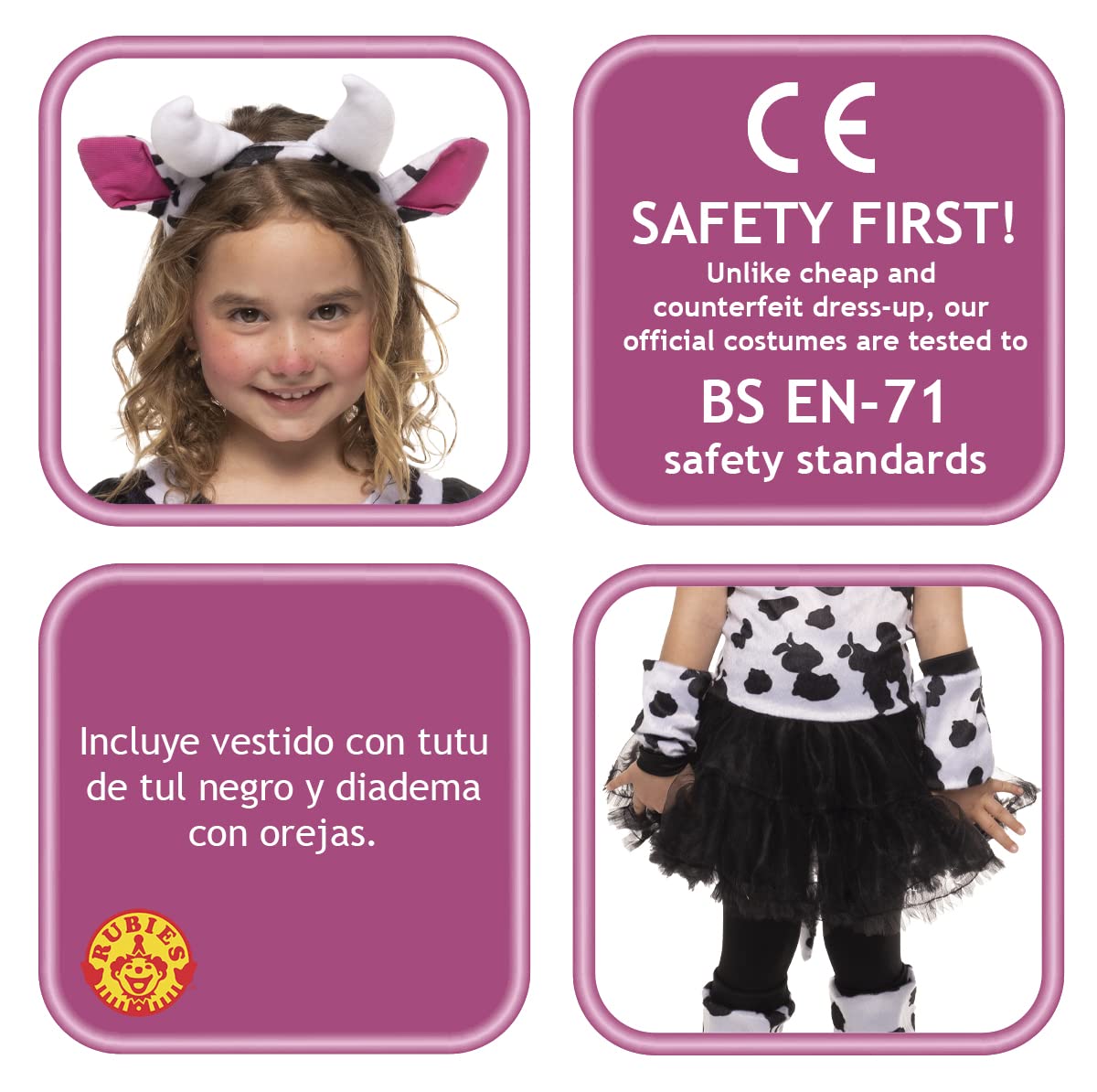 rubie-s-deluxe-kuh-tutu-kost-m-kinder-m-5-7-jahre image 2