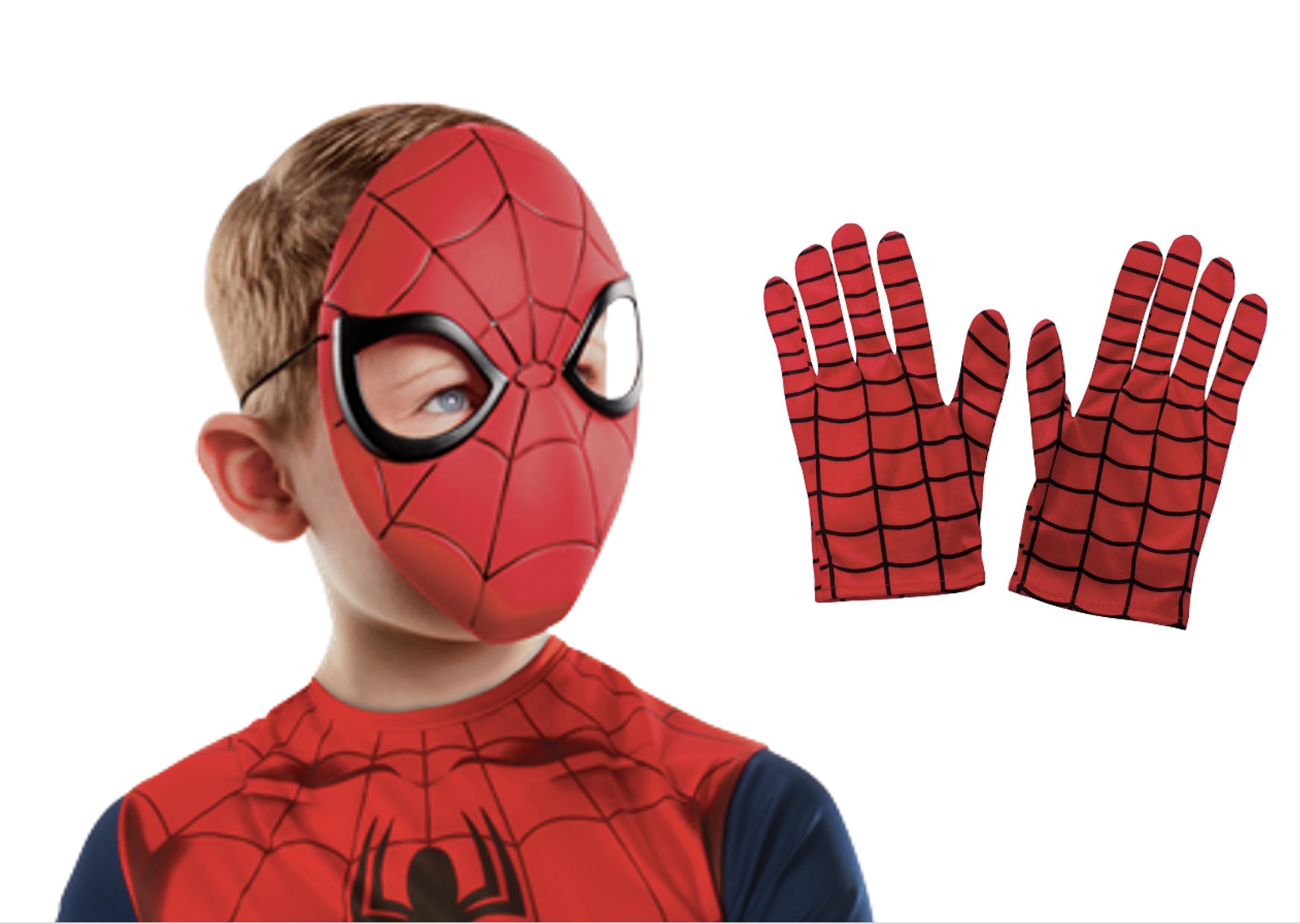 rubies-spider-man-maske-handschuhe-set-rot-blau-zubeh-r image 1