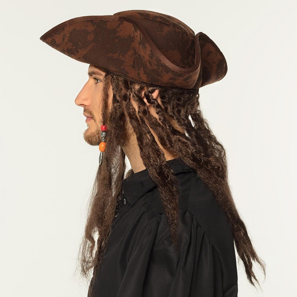 boland-piratenhut-dirty-joe-mit-haar-59-cm-schwarz image 2