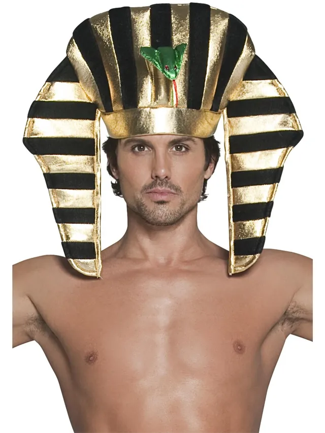 smiffys-fever-pharao-kopfbedeckung-schwarz-gold-einheitsgr-e image 1