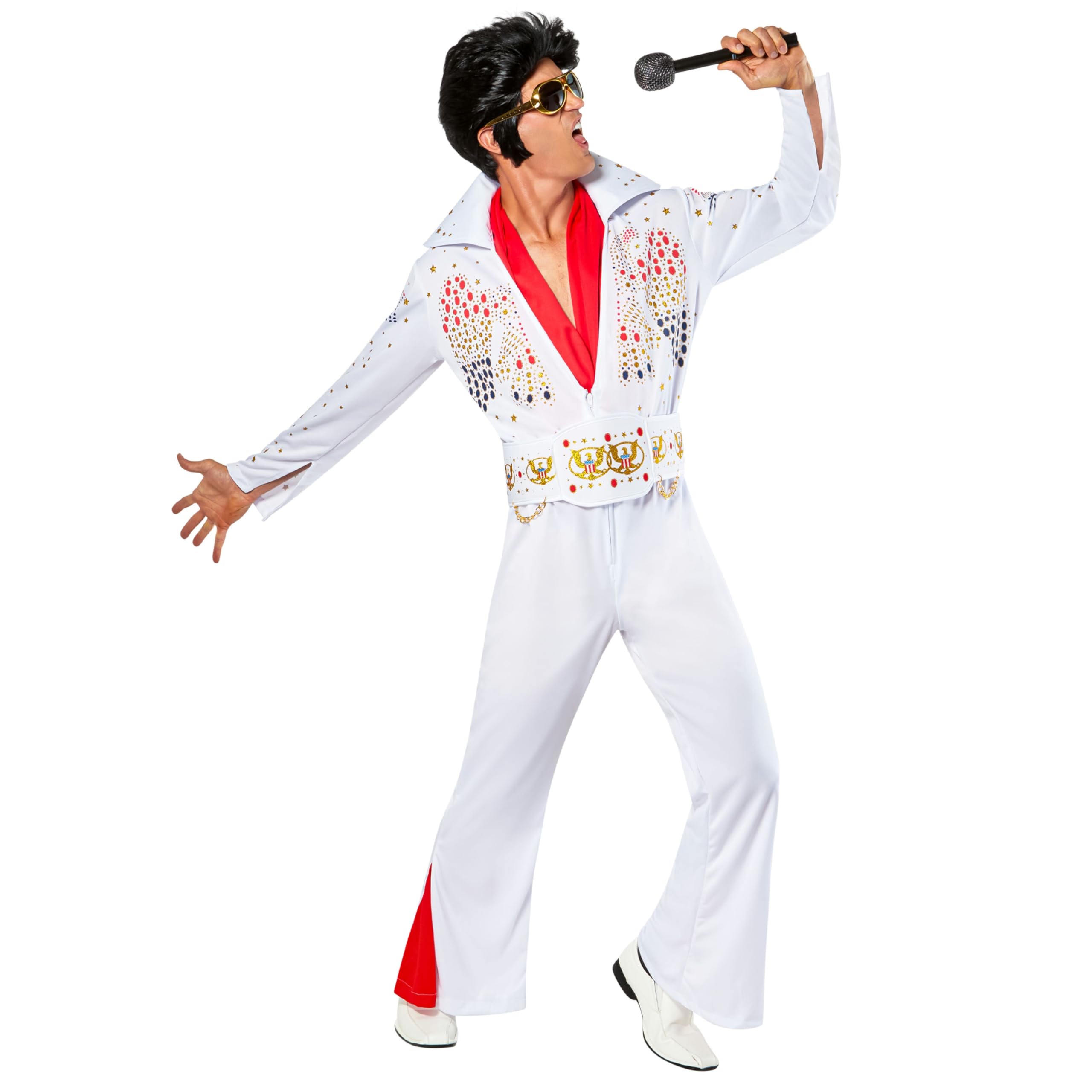 rubie-s-deluxe-elvis-kost-m-herren-wei-einheitsgr-e image 1
