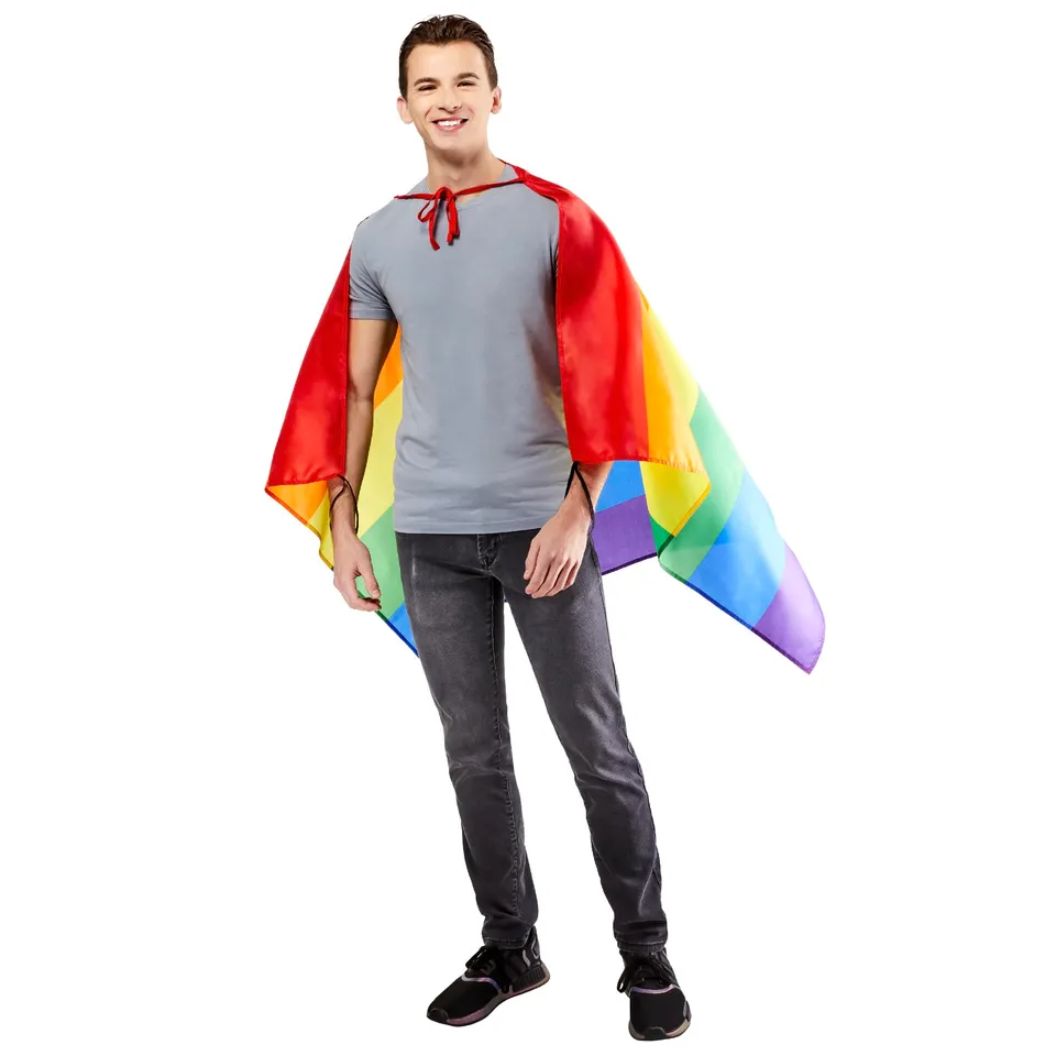 rubie-s-deluxe-pride-rainbow-cape-erwachsene-einheitsgr-e image 1