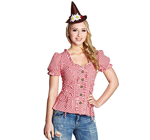 rubie-s-deluxe-adelheid-bluse-damen-38-rot-kariert image 4