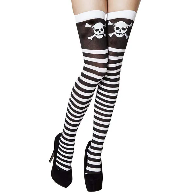 boland-overknees-totenkopf-schwarz-wei-gestreift-einheitsgr-e image 1