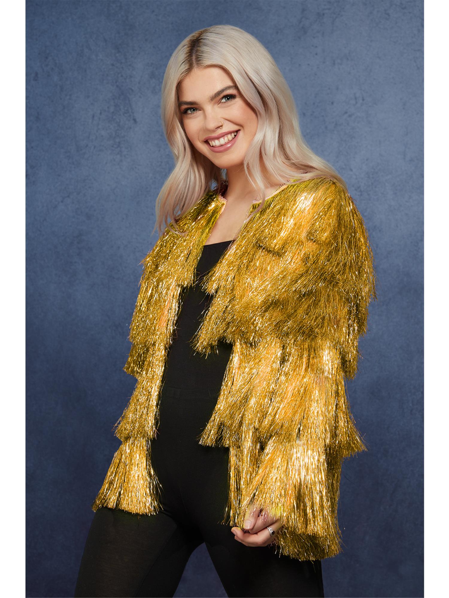 smiffys-fever-tinsel-festival-jacke-gold-fransen-damen image 4