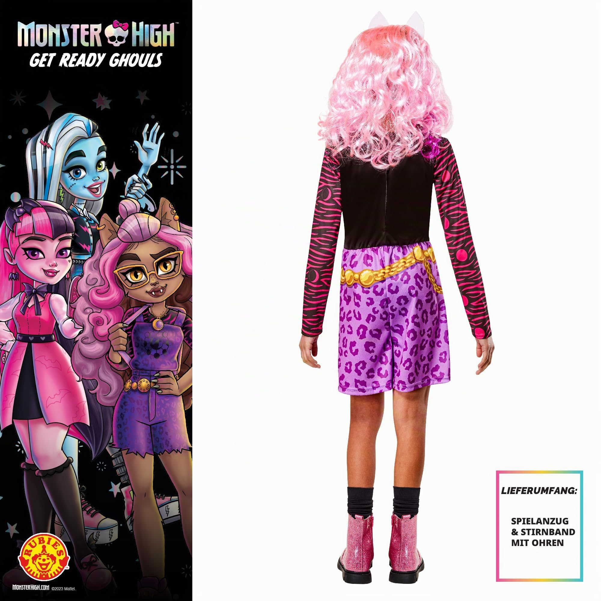 rubie-s-deluxe-clawdeen-monster-high-kost-m-m-dchen-7-8-jahre-kleid image 2