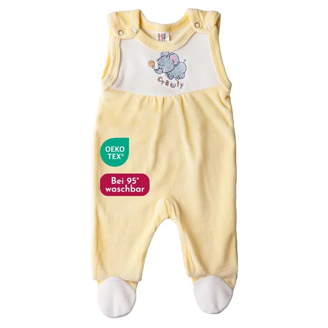 clinotest-nachwuchs-nicki-babystrampler-gelb-baumwolle image 1