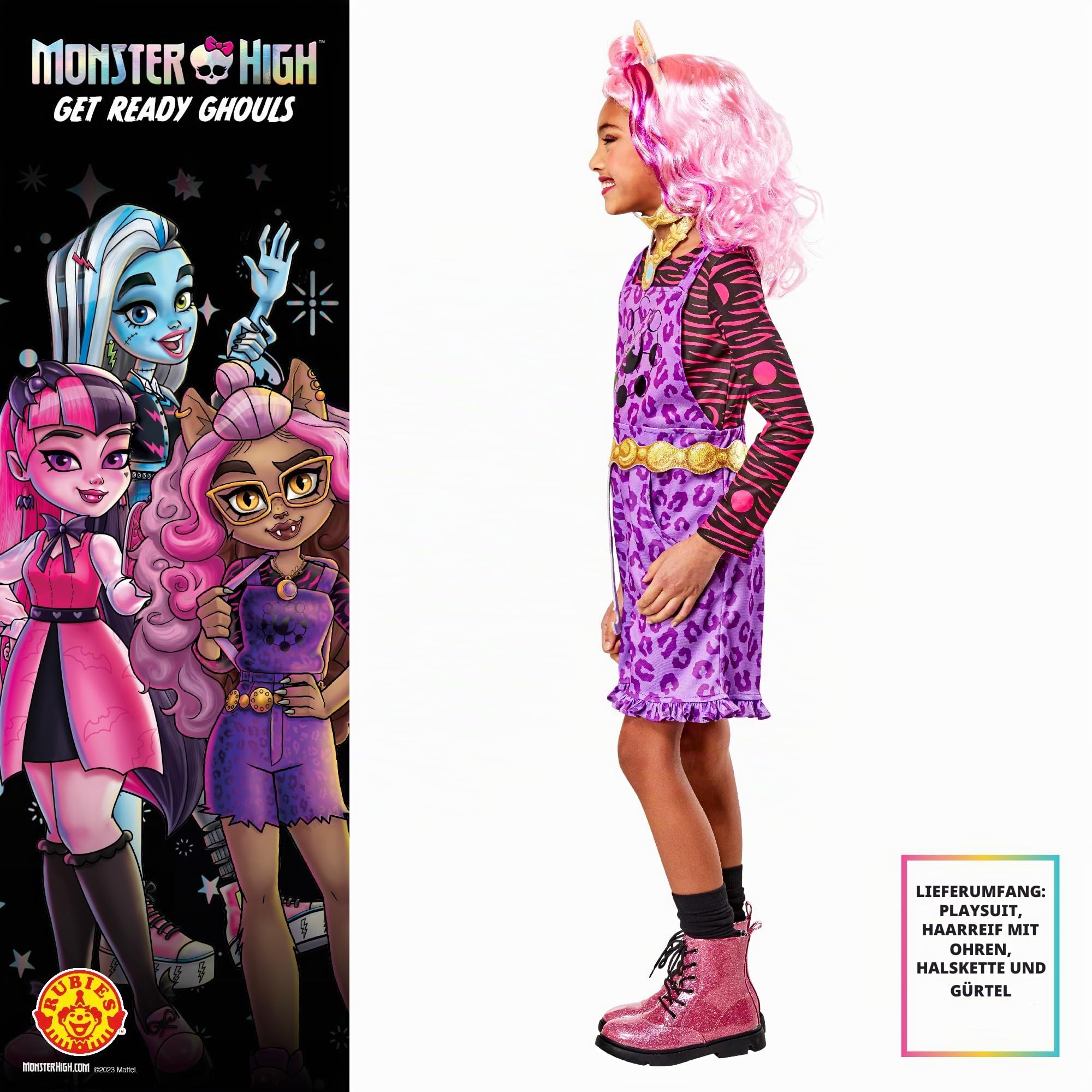 rubie-s-deluxe-monster-high-clawdeen-kost-m-m-dchen-m-9-10-jumpsuit image 2