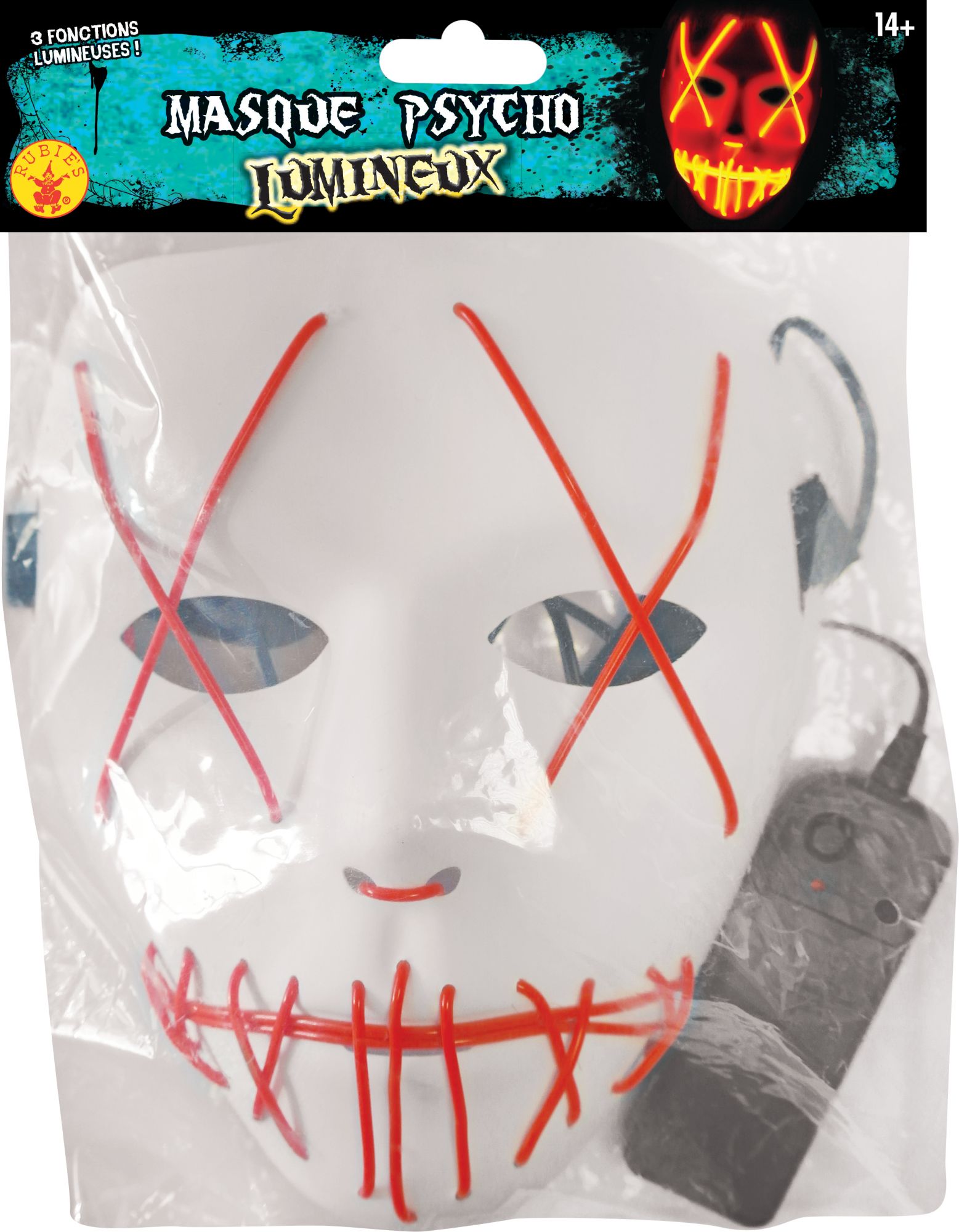 rubies-psycho-maske-rot-leuchtend-led-mit-5-modi image 2