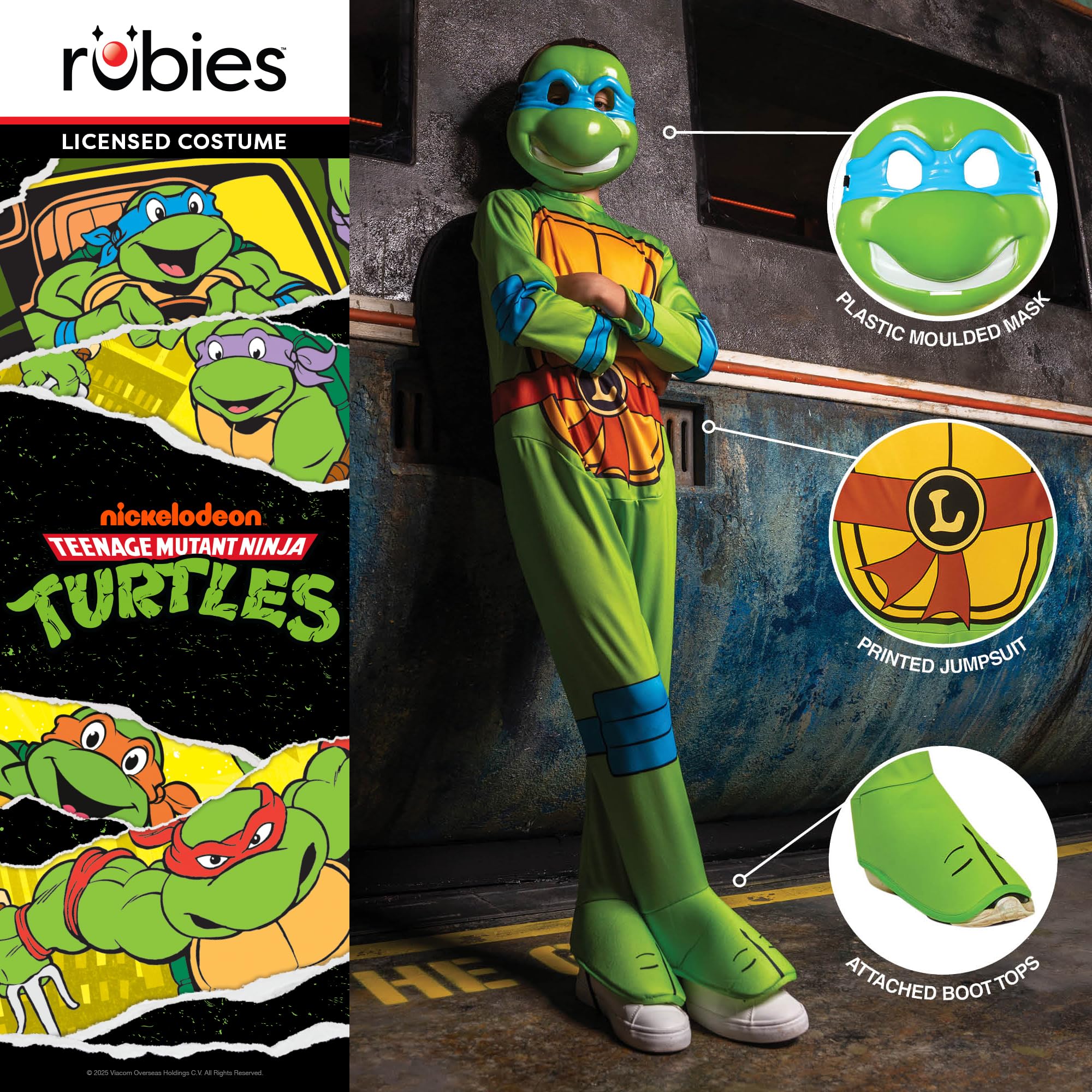 rubie-s-deluxe-tmnt-leonardo-kost-m-kinder-m-ninja image 3