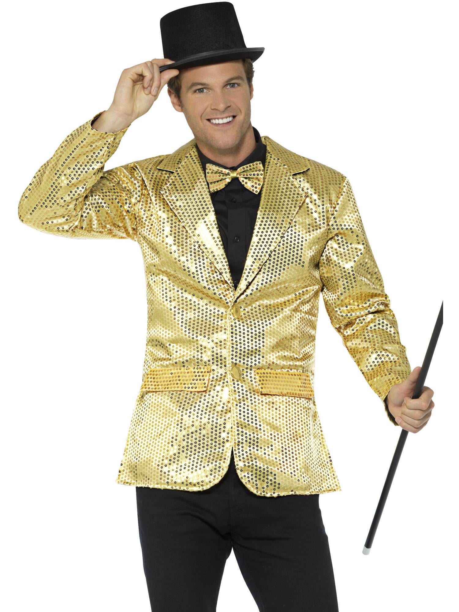 smiffys-fever-pailletten-jacke-herren-gold-m-xl image 1