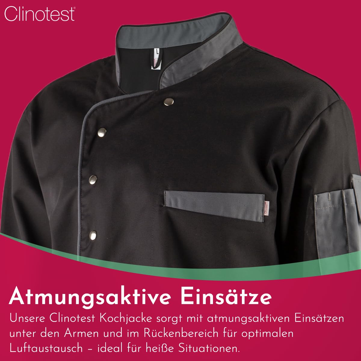 clinotest-personal-kochjacke-herren-langarm-wei-baumwolle image 4