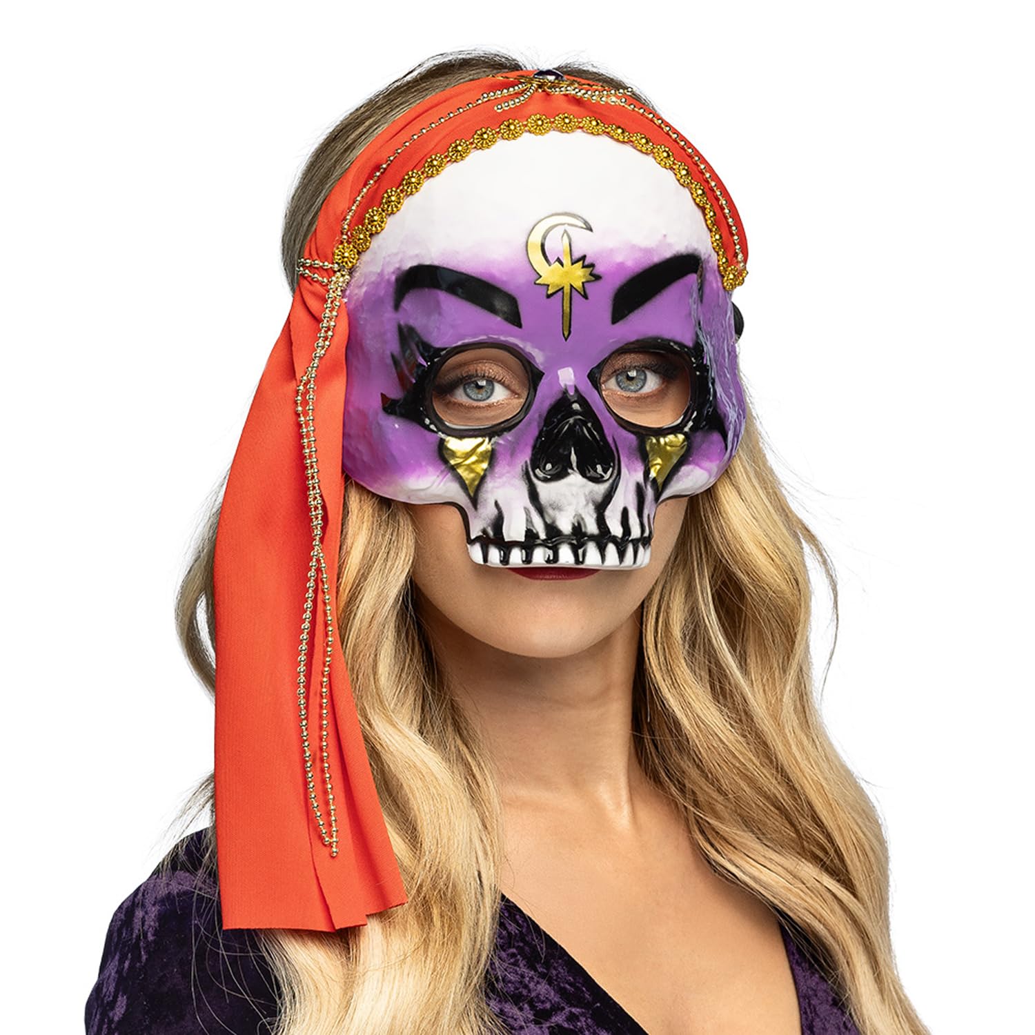 boland-72372-b-se-wahrsagerin-maske-halbmaske-mit-kopftuch image 2