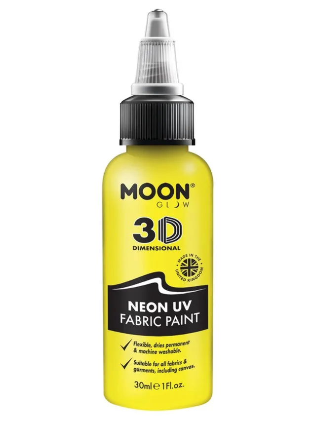 smiffys-makeup-fx-moon-glow-textilfarbe-intense-blue-30ml-neon-uv image 1