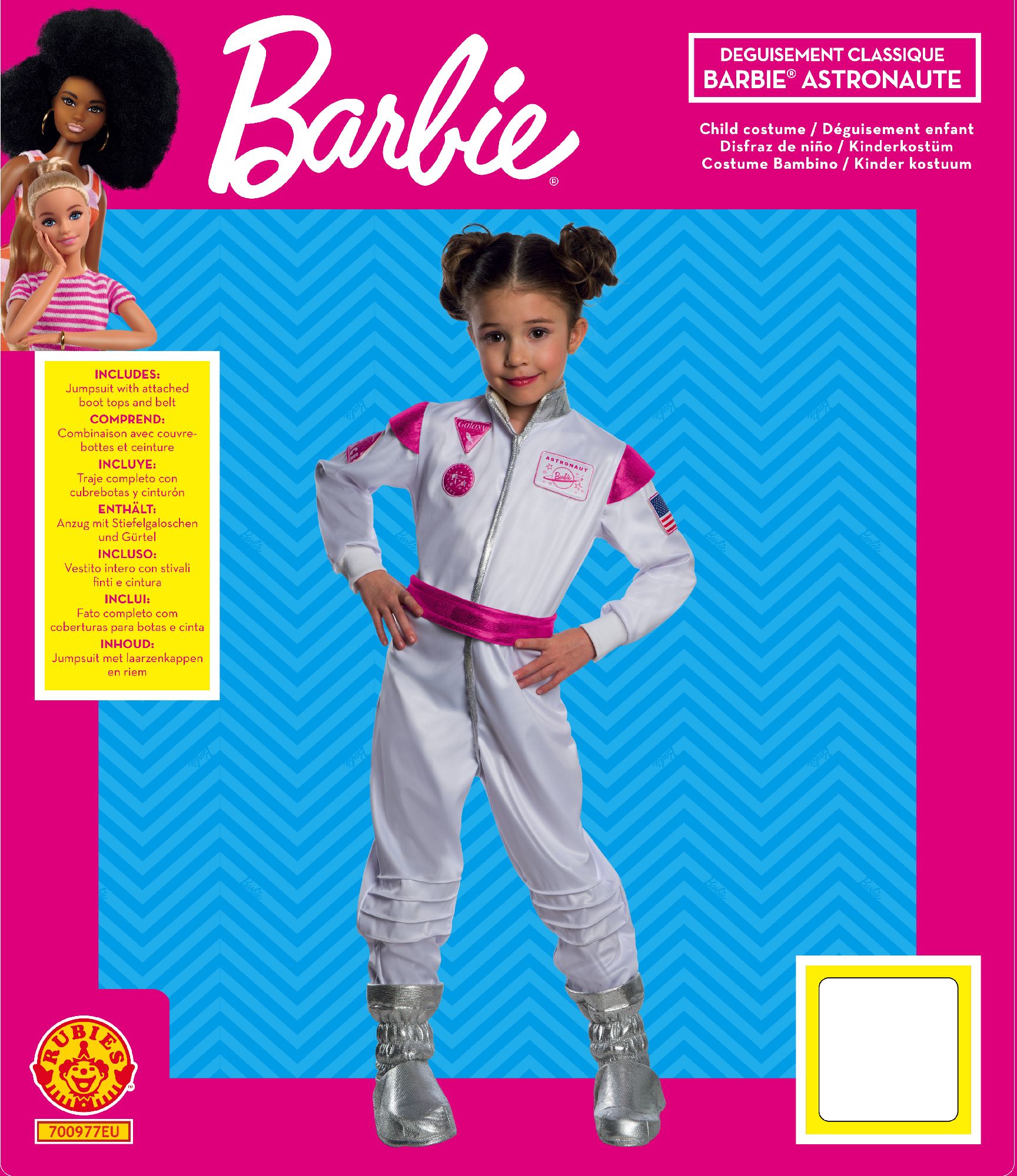 rubies-barbie-astronaut-kost-m-overall-rosa-kinder image 3