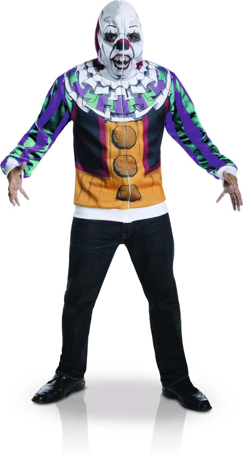 rubies-es-clown-kost-m-jacke-mit-kapuze-bedruckt image 1