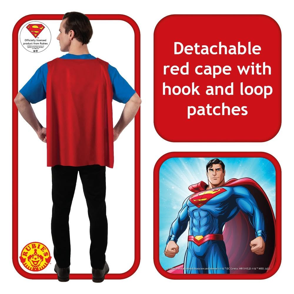 rubie-s-deluxe-superman-t-shirt-kost-m-herren-gr-e-l-mit-cape image 6