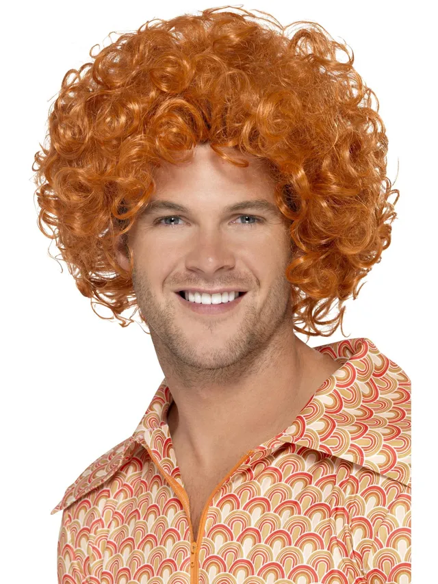 smiffys-fever-afro-per-cke-orange-lockig-70er image 1