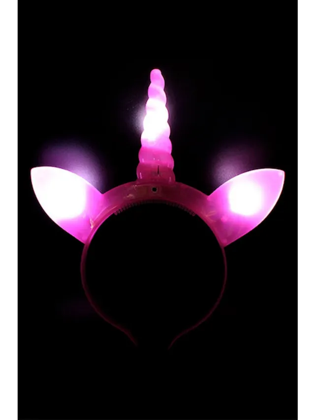 smiffys-time4fun-led-einhorn-haarreif-rosa-leuchtend-einheitsgr-e image 1