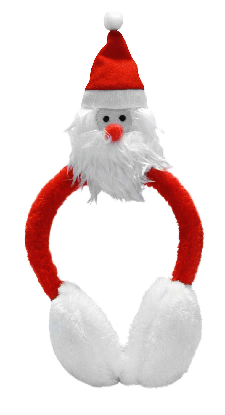 rubies-weihnachtsmann-ohrenw-rmer-rot-wei-weihnachten image 1