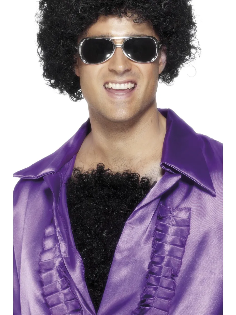 smiffys-fever-hairy-chest-brusthaar-zum-aufkleben-schwarz image 1