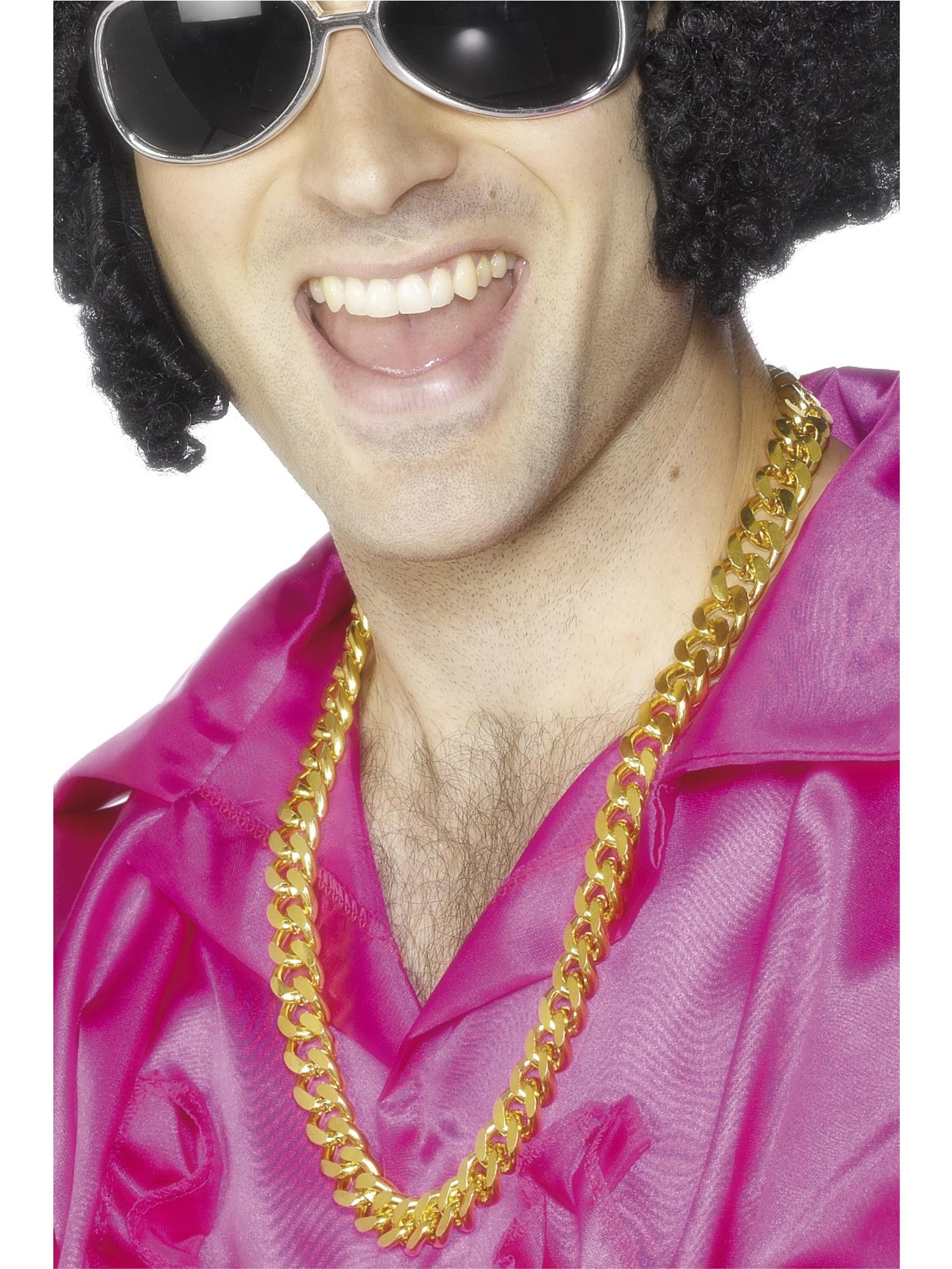 smiffys-fever-bling-neckchain-halskette-gold-gro-e-glieder image 1