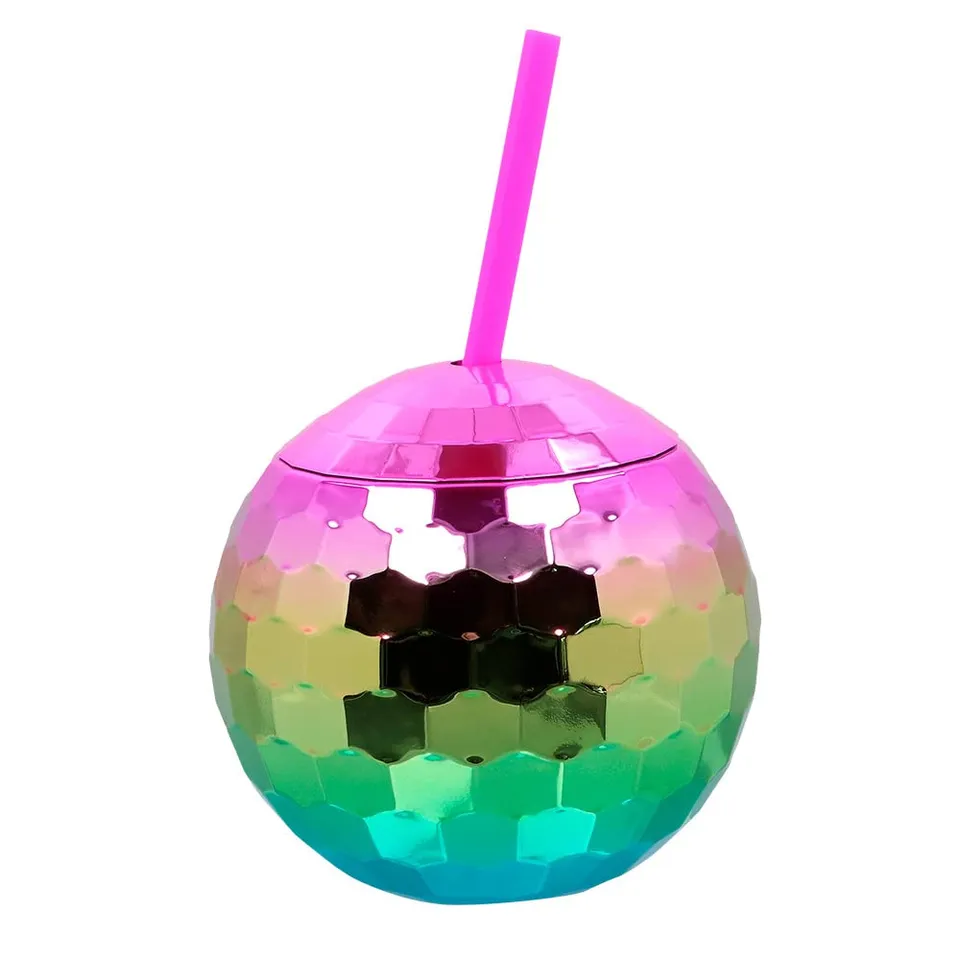 boland-discokugel-becher-550-ml-mit-strohhalm image 1