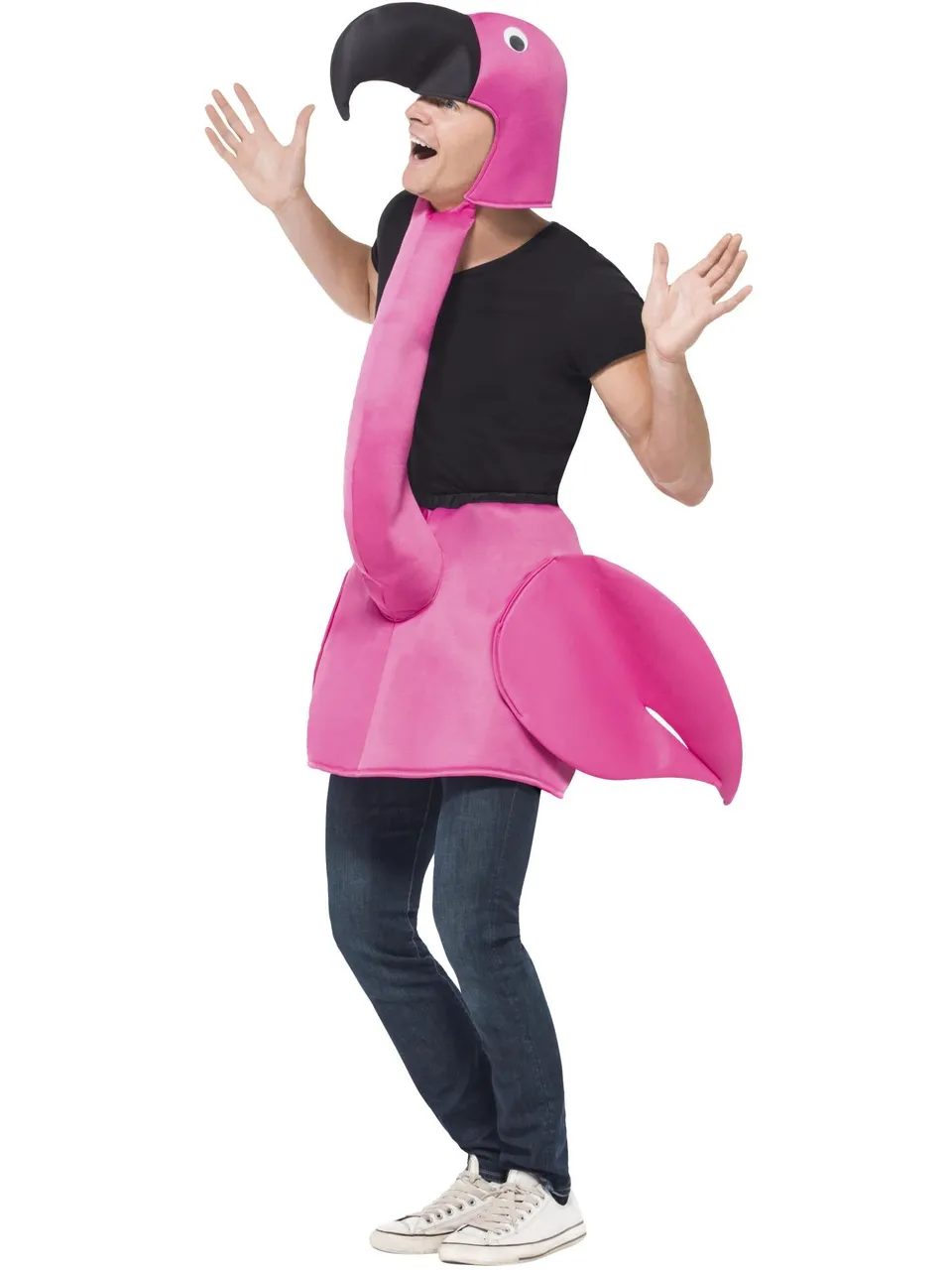 smiffys-flamingo-kost-m-pink-mit-kapuzen-umhang image 1