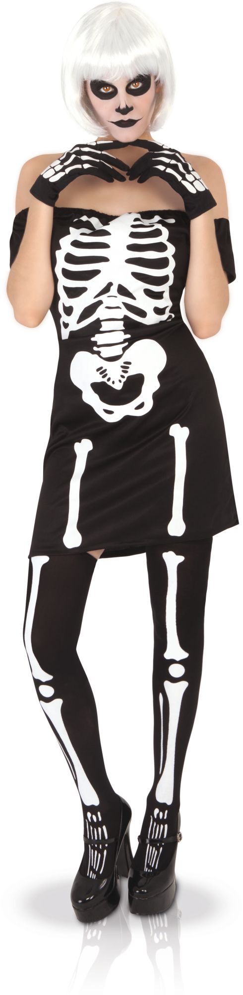 rubie-s-miss-skelett-kost-m-damen-kleid-mit-zubeh-r image 1