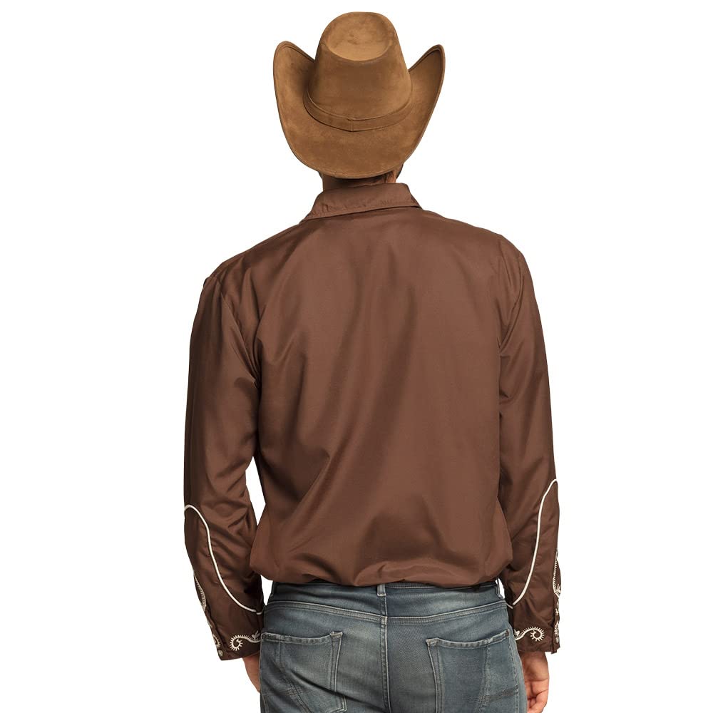 boland-western-hemd-braun-m-cowboy-kost-mhemd-polyester image 4