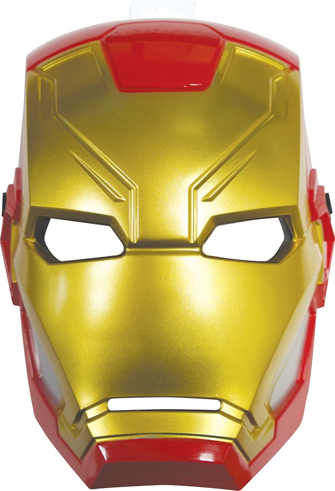 rubies-iron-man-maske-pvc-rot-gold-mit-gummiband image 2