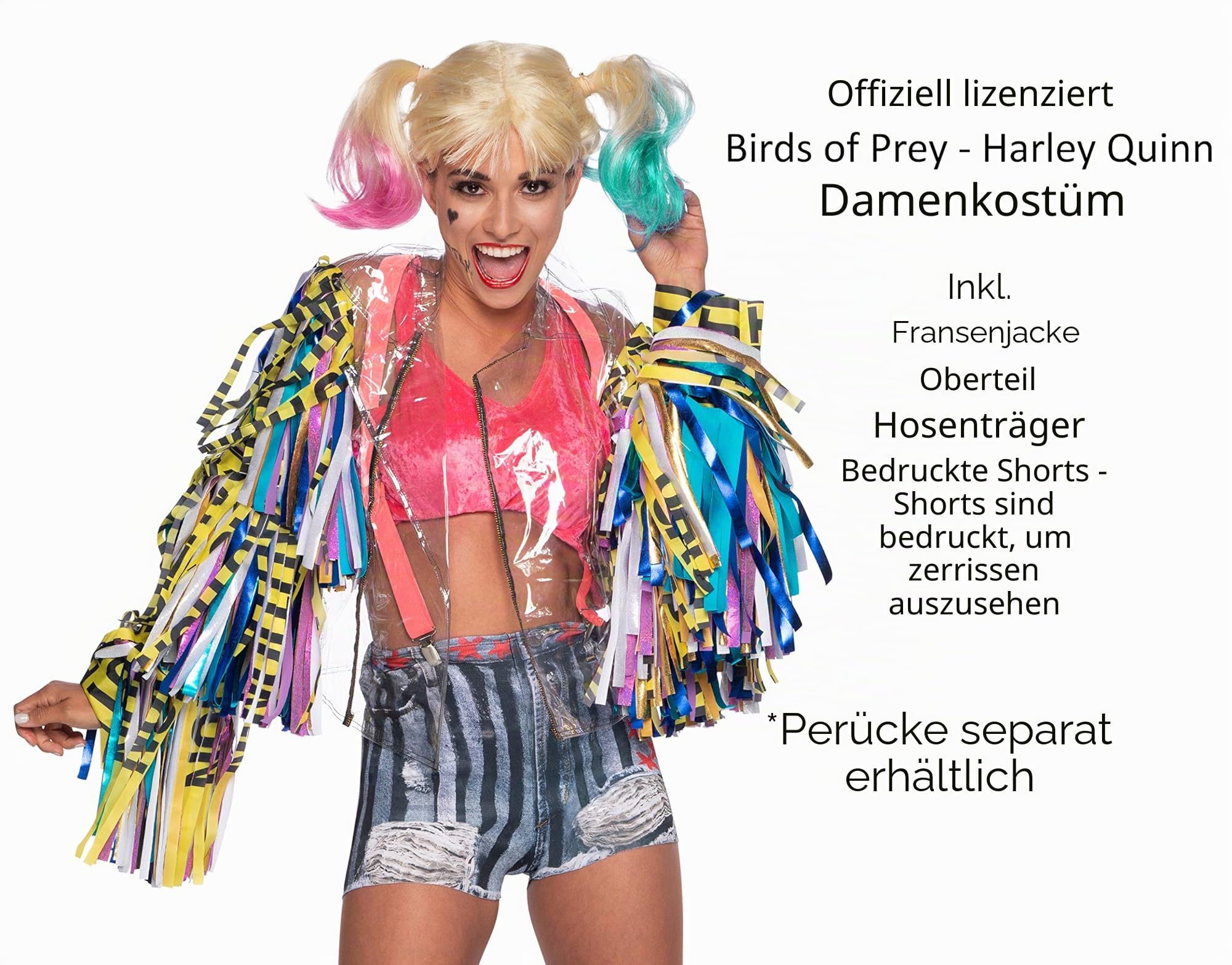 rubie-s-deluxe-harley-quinn-kost-m-damen-m-birds-of-prey image 2